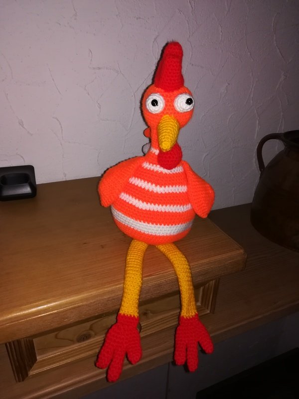 XL Gockel GLUPSCHI Kantenhocker Hühner Hahn Ostern Frühlingsdeko