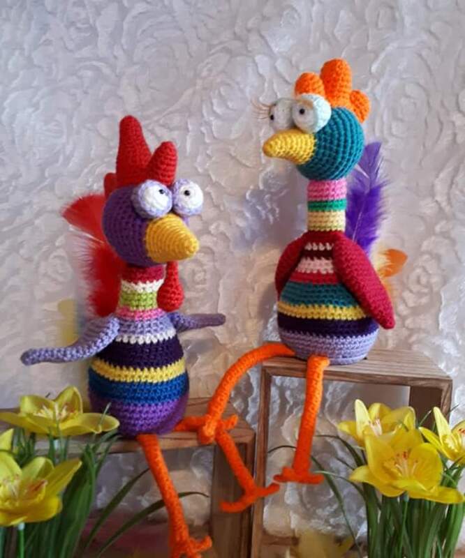 XL Gockel GLUPSCHI Kantenhocker Hühner Hahn Ostern Frühlingsdeko