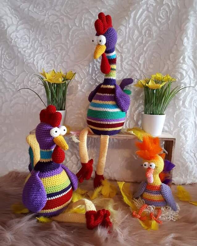 XL Gockel GLUPSCHI Kantenhocker Hühner Hahn Ostern Frühlingsdeko