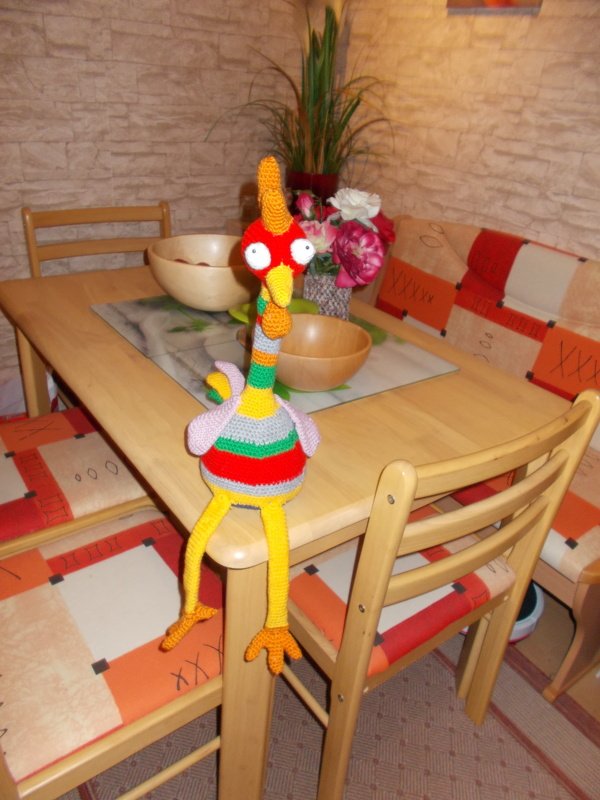 XL Gockel GLUPSCHI Kantenhocker Hühner Hahn Ostern Frühlingsdeko