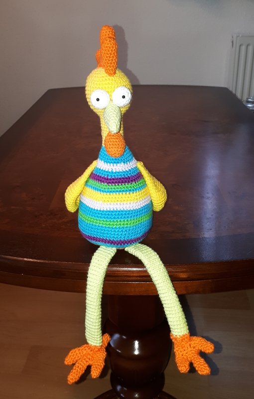 XL Gockel GLUPSCHI Kantenhocker Hühner Hahn Ostern Frühlingsdeko