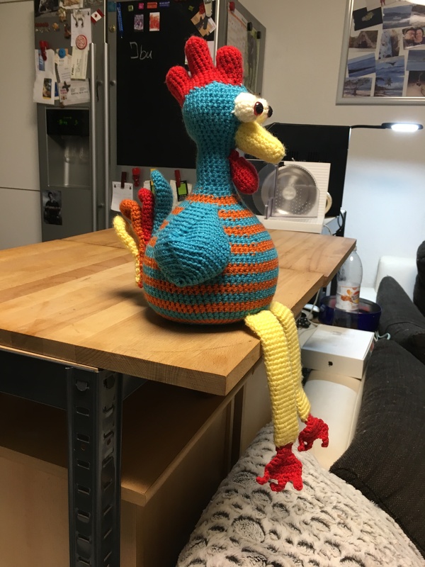 XL Gockel GLUPSCHI Kantenhocker Hühner Hahn Ostern Frühlingsdeko