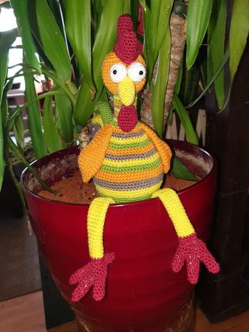 Tolle Anleitung, der Gockel ist fertig:-)