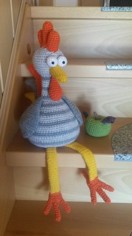 XL Gockel GLUPSCHI Kantenhocker Hühner Hahn Ostern Frühlingsdeko