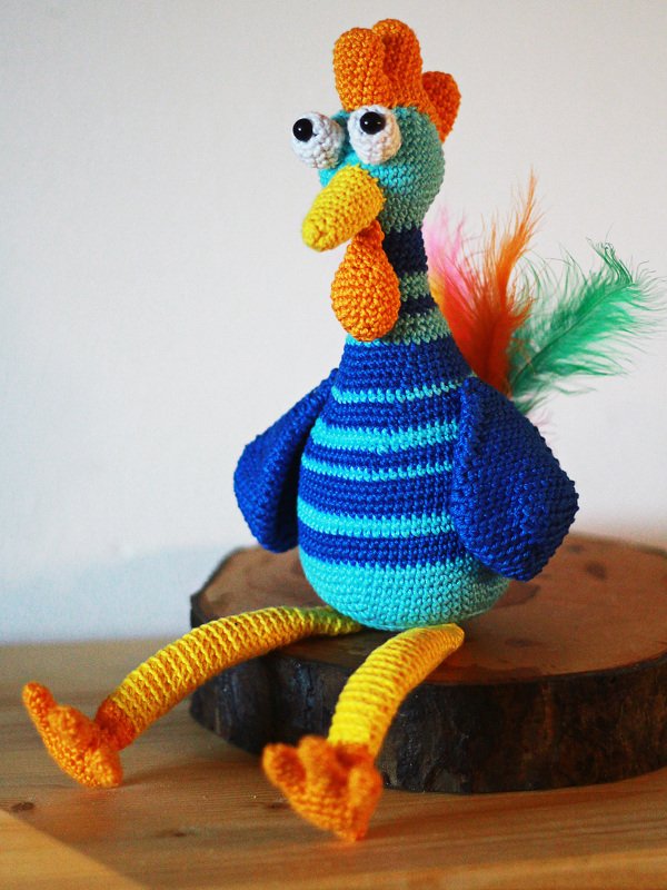 XL Gockel GLUPSCHI Kantenhocker Hühner Hahn Ostern Frühlingsdeko