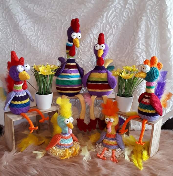 XL Gockel GLUPSCHI Kantenhocker Hühner Hahn Ostern Frühlingsdeko