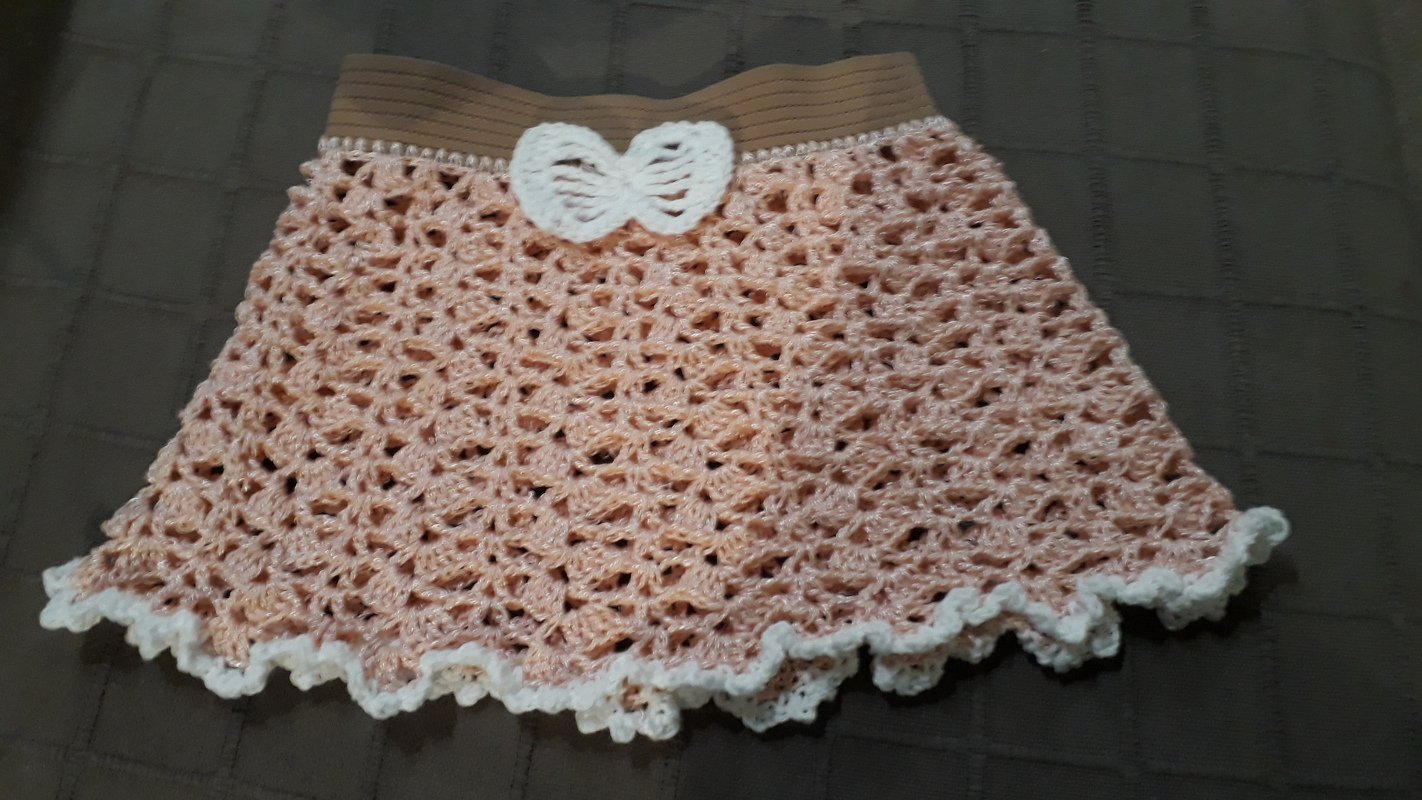 Häkelrock mit elastischem Bund