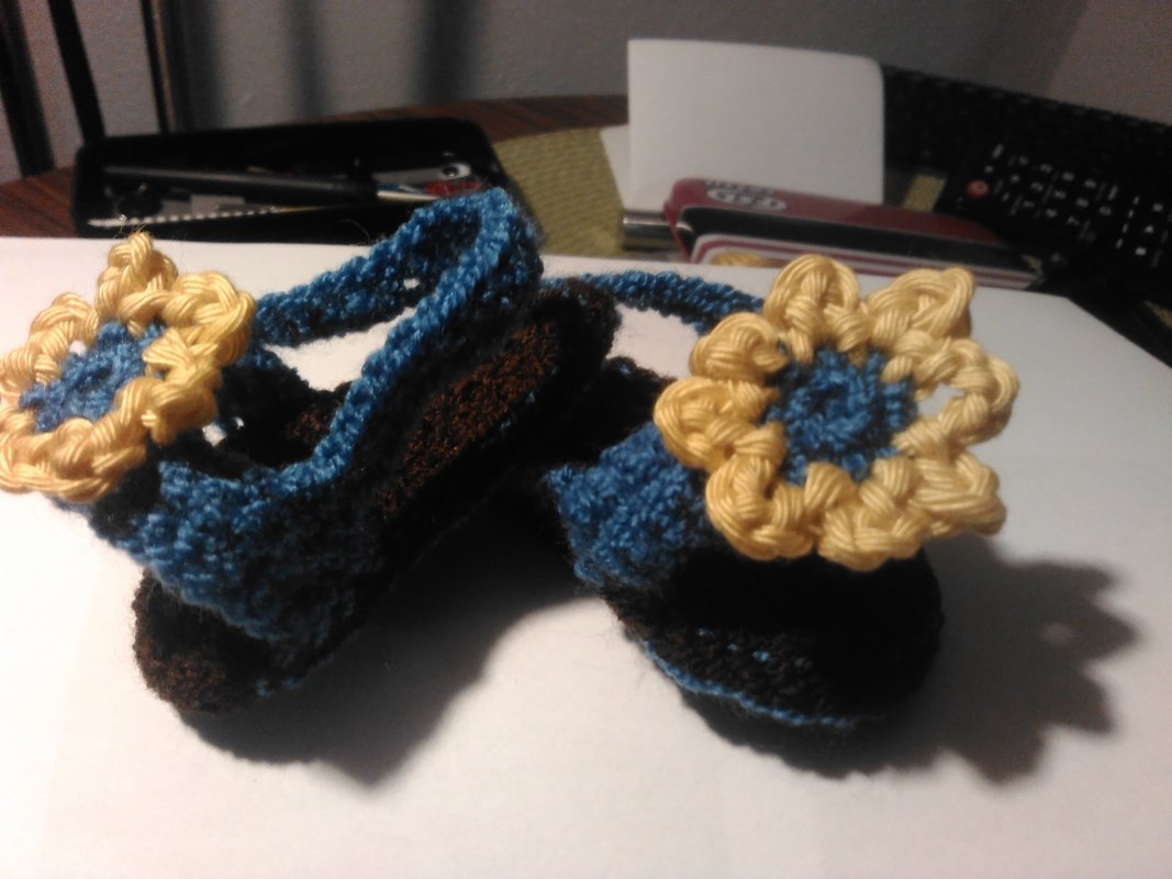 Häkelanleitung Babysandalen / Zehentrenner