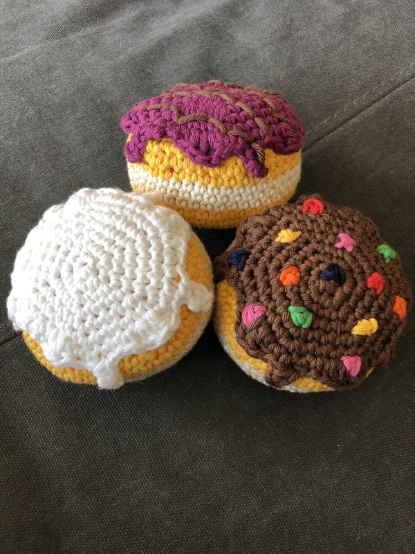 Häkelanleitung Berliner Ballen, Faschingskrapfen, Pfannkuchen