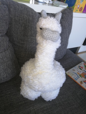 Hat super geklappt, habe das Garn dreifach genommen und so ist mein Alpaka fast 50vm gross geworden, meine Tochter liebt es.