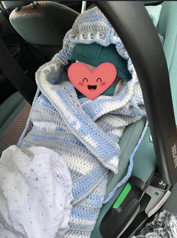 Häkelanleitung Einschlagdecke Babyschale