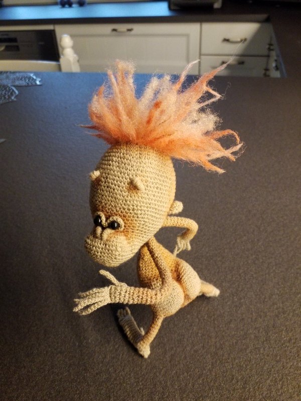 084DE Häkelanleitung Baby-Affe - Amigurumi PDF Pertseva CP