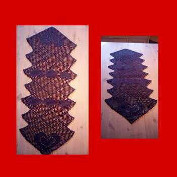 Ich habe 2 Zickezacke gehäkelt..... 1 x in grau und groß.....