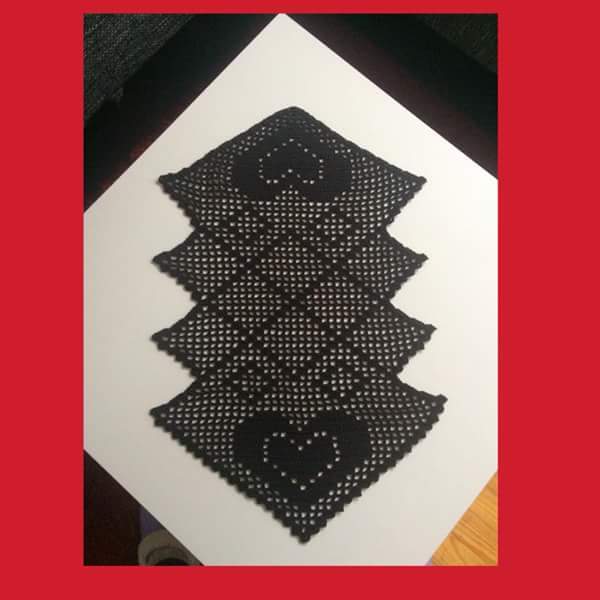 Häkeln / Tischläufer ZickeZacke / 2 Größen / 3 Motive