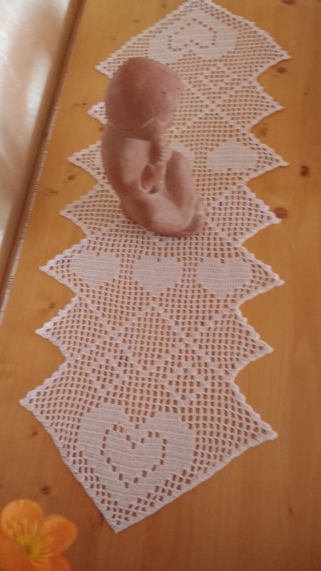 Häkeln / Tischläufer ZickeZacke / 2 Größen / 3 Motive