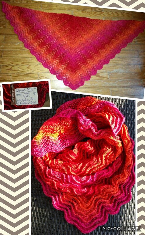 Häkelanleitung Dreieckstuch Glückswelle