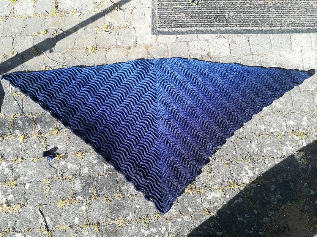 Häkelanleitung Dreieckstuch Glückswelle