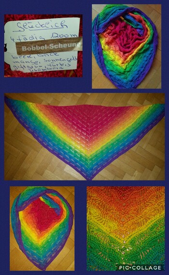 Dreiecktuch Nici aus dem 4-fädigen Bobbelscheunen-Bobbel 