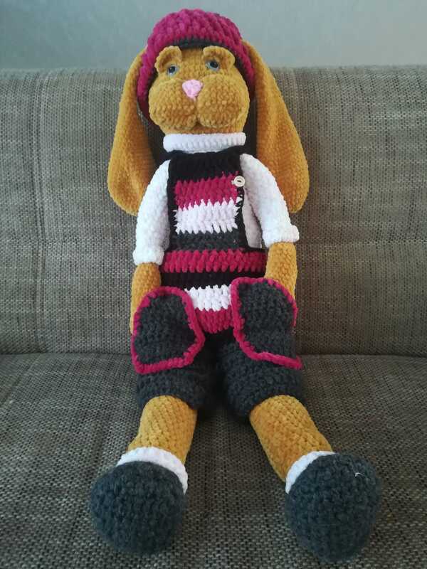 Häkelanleitung für Gabis Hasen Schmusi, einschl. kleinem Schnuffeltuch