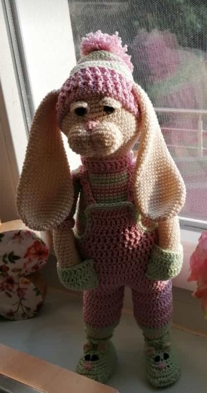 Häkelanleitung für Gabis Hasen Schmusi, einschl. kleinem Schnuffeltuch