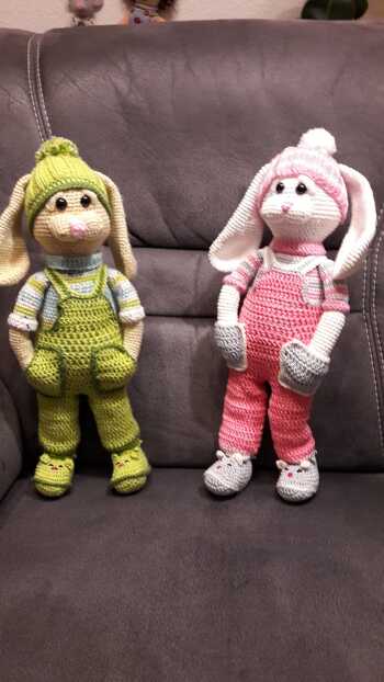 Meine Mutti hat Elli und Nelli gehäkelt.  Ich finde die beiden total knuffig 😍