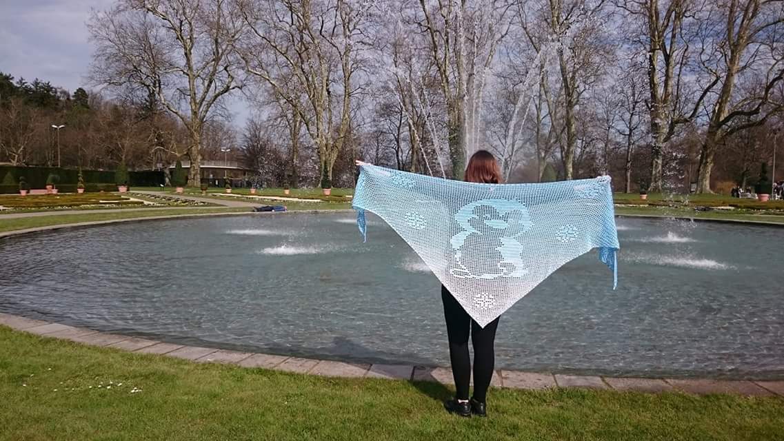 Motivtuch: Pinguin (Häkelanleitung)