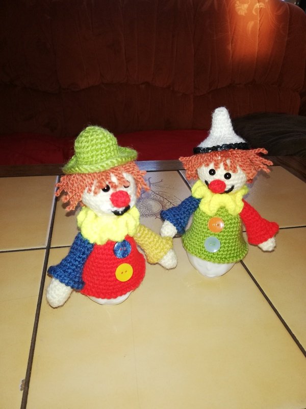 Häkelanleitung Eierwärmer Clowns - PDF Datei