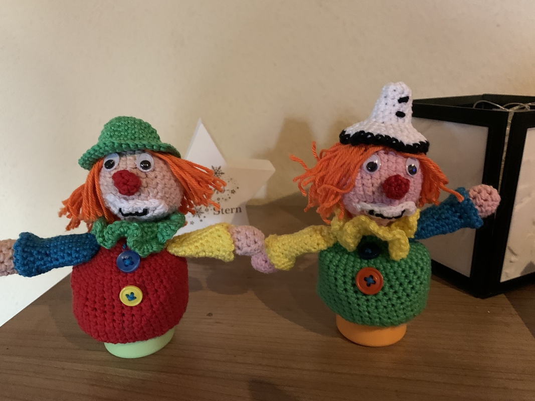 Häkelanleitung Eierwärmer Clowns - PDF Datei
