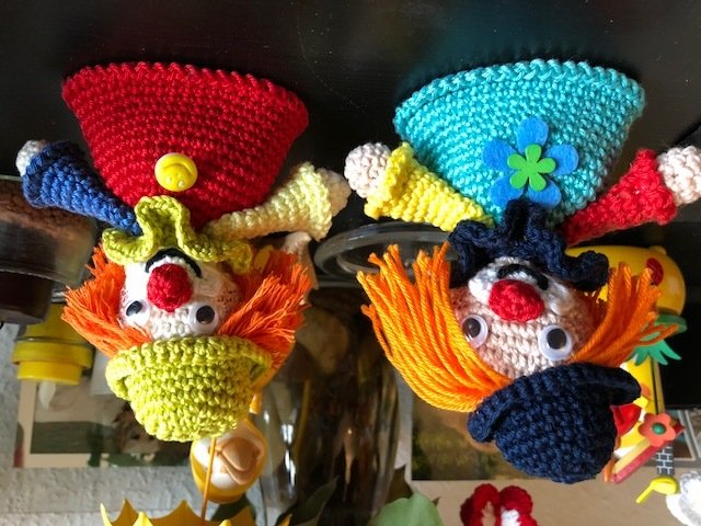 Häkelanleitung Eierwärmer Clowns - PDF Datei