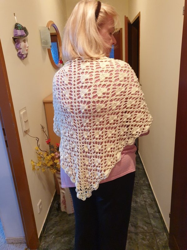 Tuch "Herzliebe" mit 1 BOBBEL-COTTON XTRA von Woolly Hugs häkeln