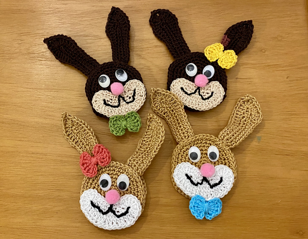 Häkelanleitung Serviettenhalter / Anhänger / Applikation Hase