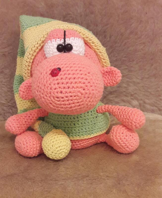 Häkelanleitung Kuschelkumpelchen mit kleinem Popo und großer Nase