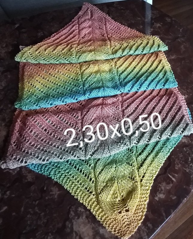 Stola &quot;Glowing Embers&quot;, Strickanleitung