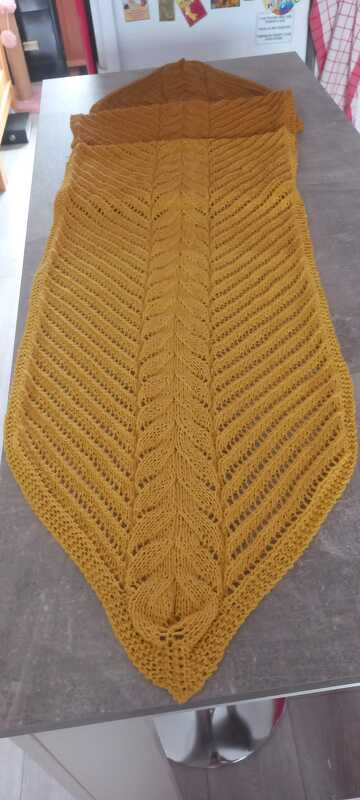 Knitting Pattern Stole Shawl "Glowing Embers"