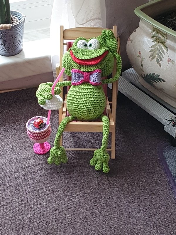 Häkelanleitung &quot; Alfons&quot; Der Frosch