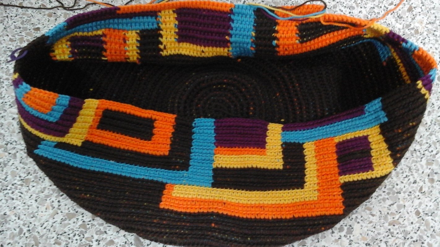 Retro Look Tapestry Mochila