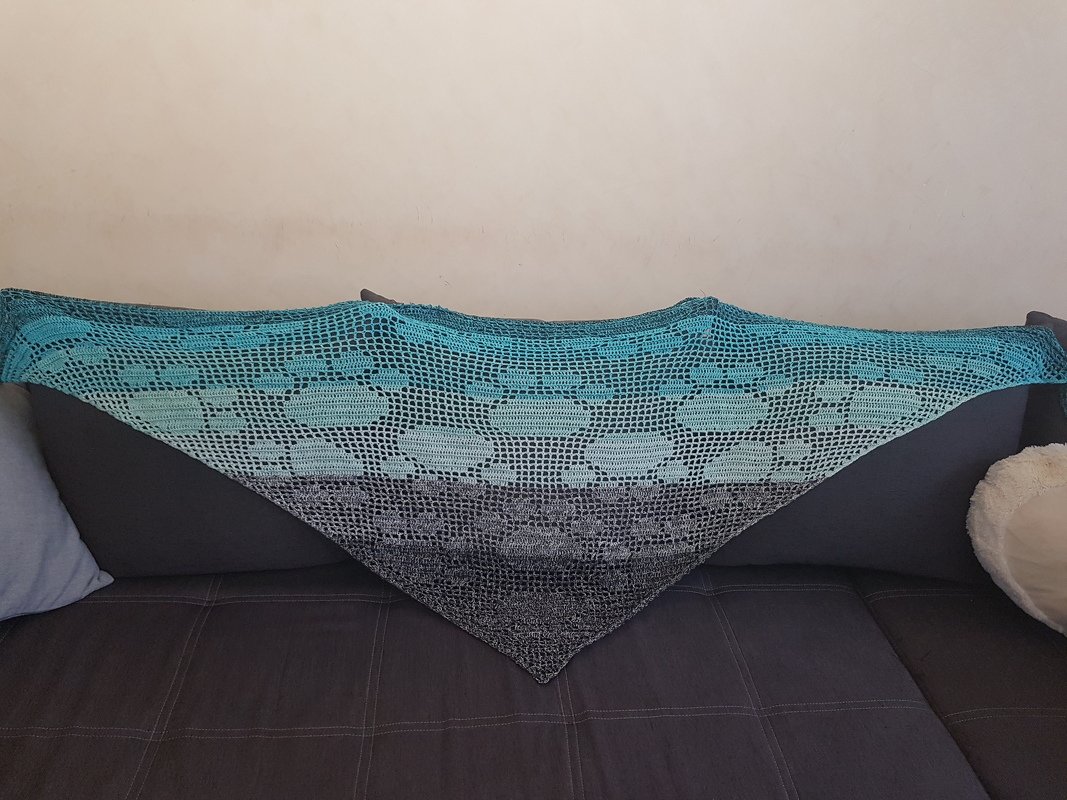 Motivtuch &quot;Tatzentraum&quot;, Häkelanleitung