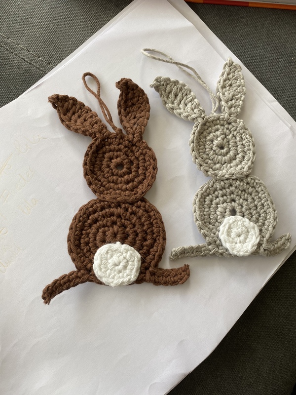 Häschen Aufnäher / Applikation Häkelanleitung