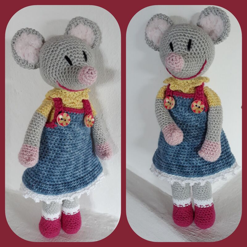 Häkelanleitung Milla Maus