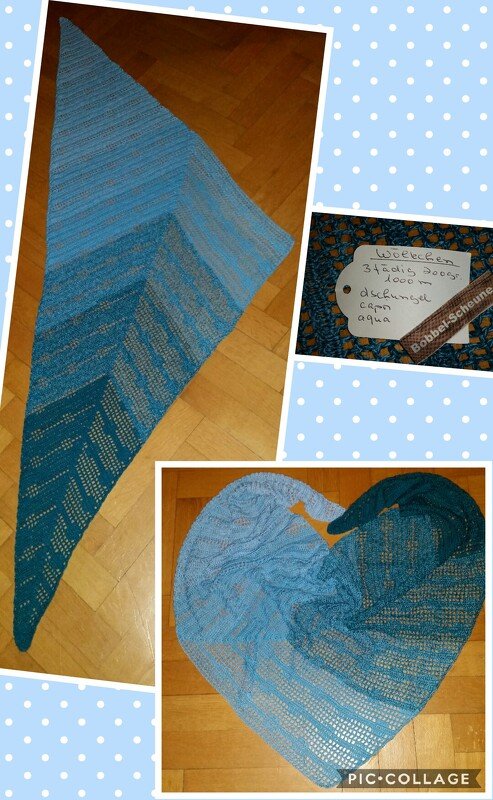 Häkelanleitung Feenspiegel, schmales Dreieckstuch