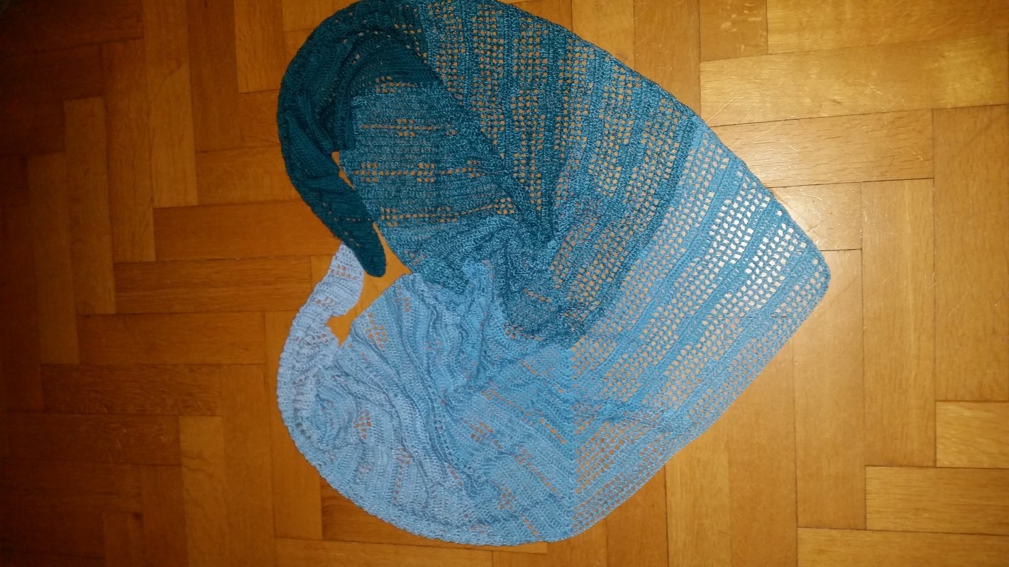 Häkelanleitung Feenspiegel, schmales Dreieckstuch