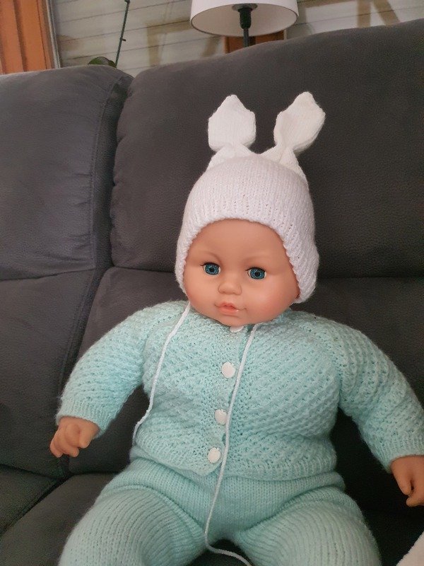 Zuckersüsse Häschen Mütze Anleitung 0-3 Monate