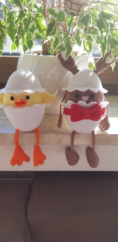 Egg, in another way! Bunny &amp; Chick - crochet pattern