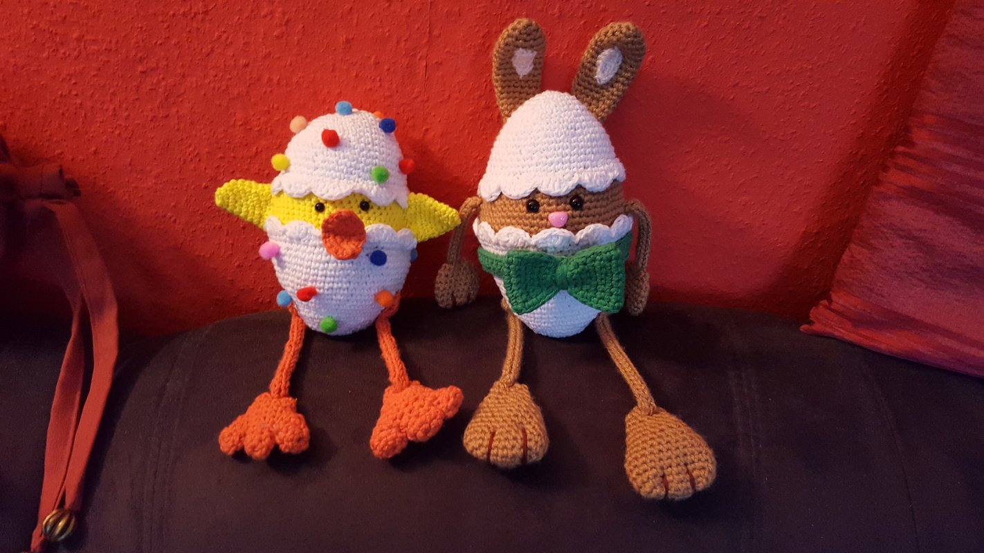 Egg, in another way! Bunny &amp; Chick - crochet pattern