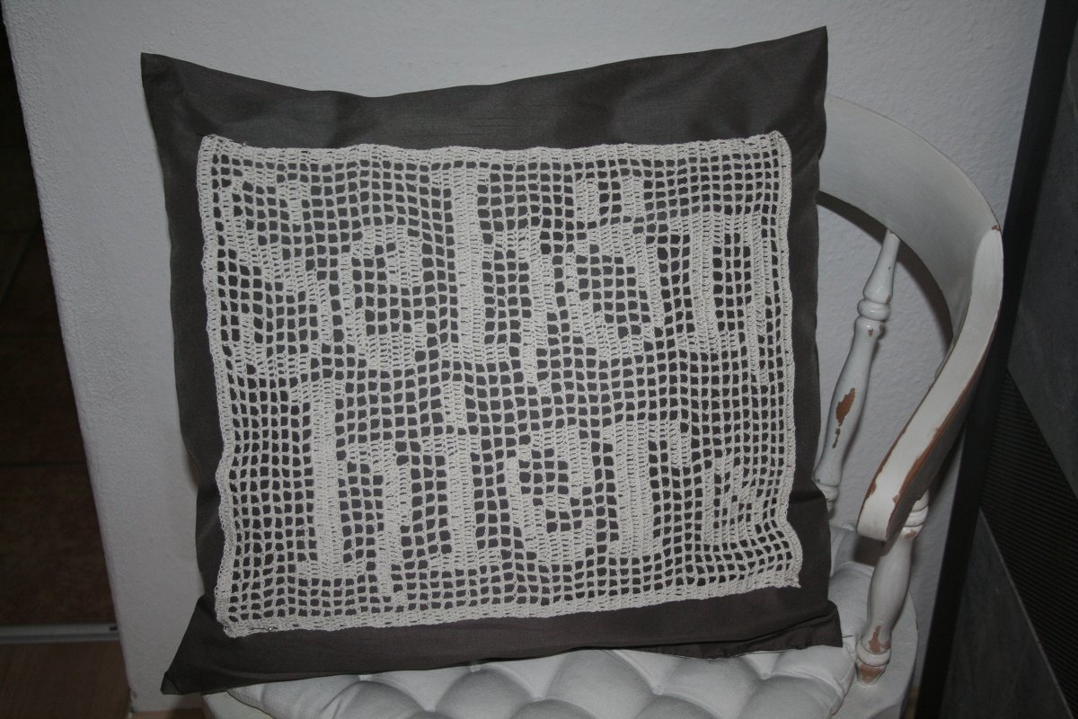 Häkelanleitung Deckchen "Schön hier"