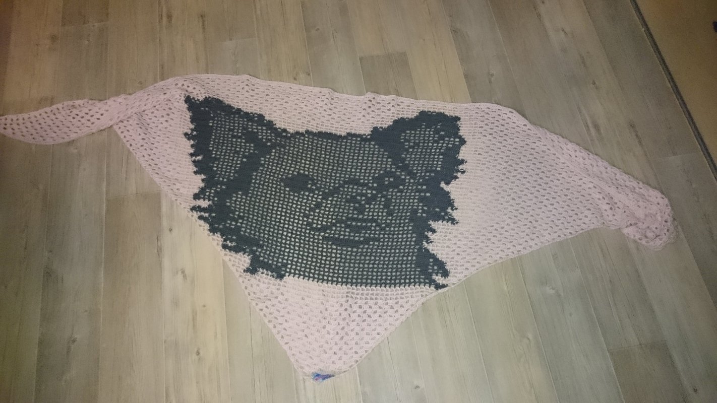 Motivtuch "Chihuahua", Dreieckstuch, Häkelanleitung