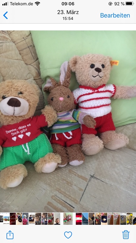 Sommerkleidung für Teddys mit 25 -30 cm Größe – Strickanleitung Puppenkleidung