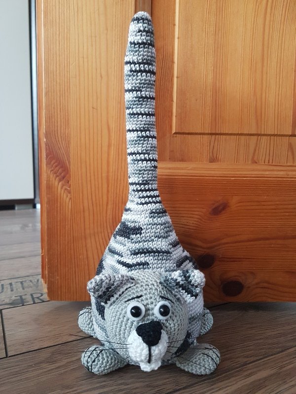 Häkelanleitung Türstopper Katze
