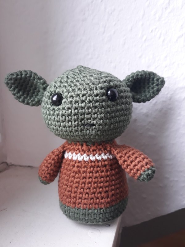 Häkelanleitung Puschel-Yoda