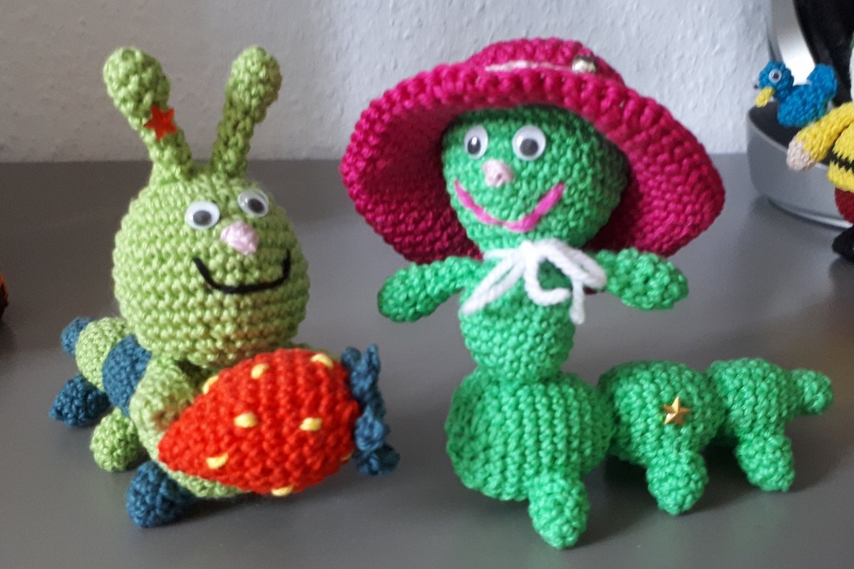 Häkelanleitung kleine Raupen